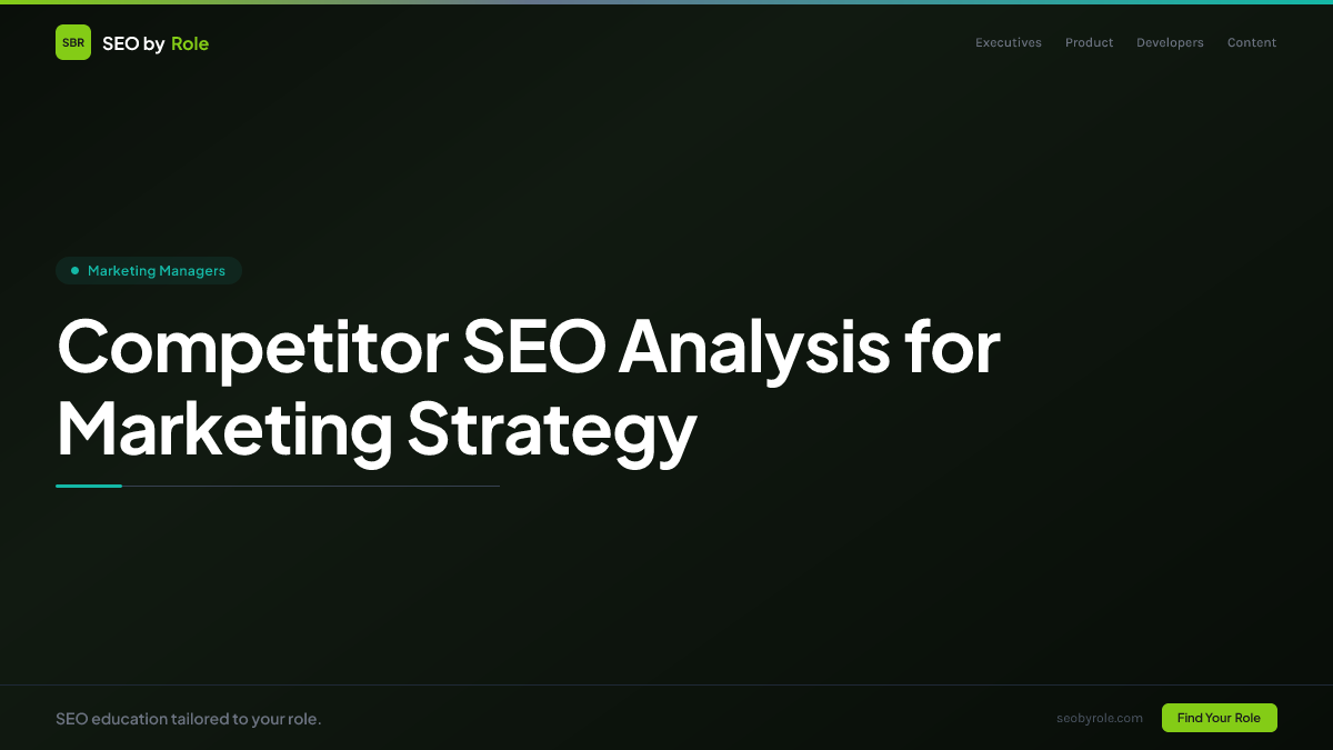 : Competitor SEO Analysis for Marketing Strategy