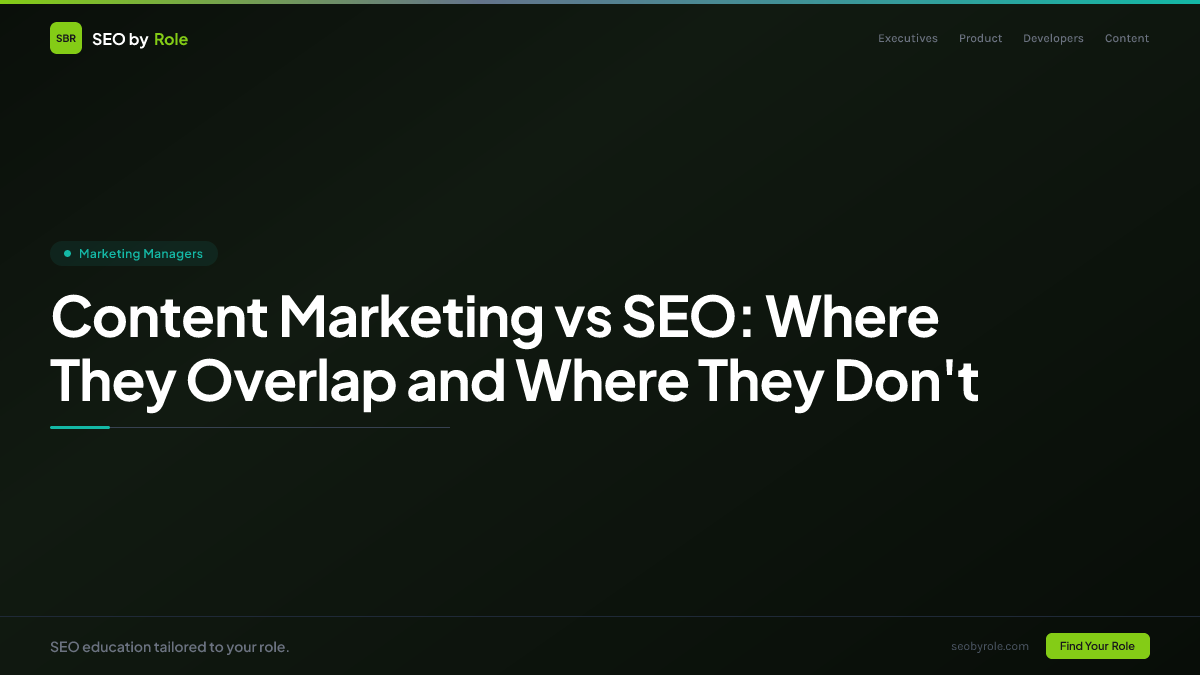 : Content Marketing vs SEO: Where They Overlap and Where They Don't