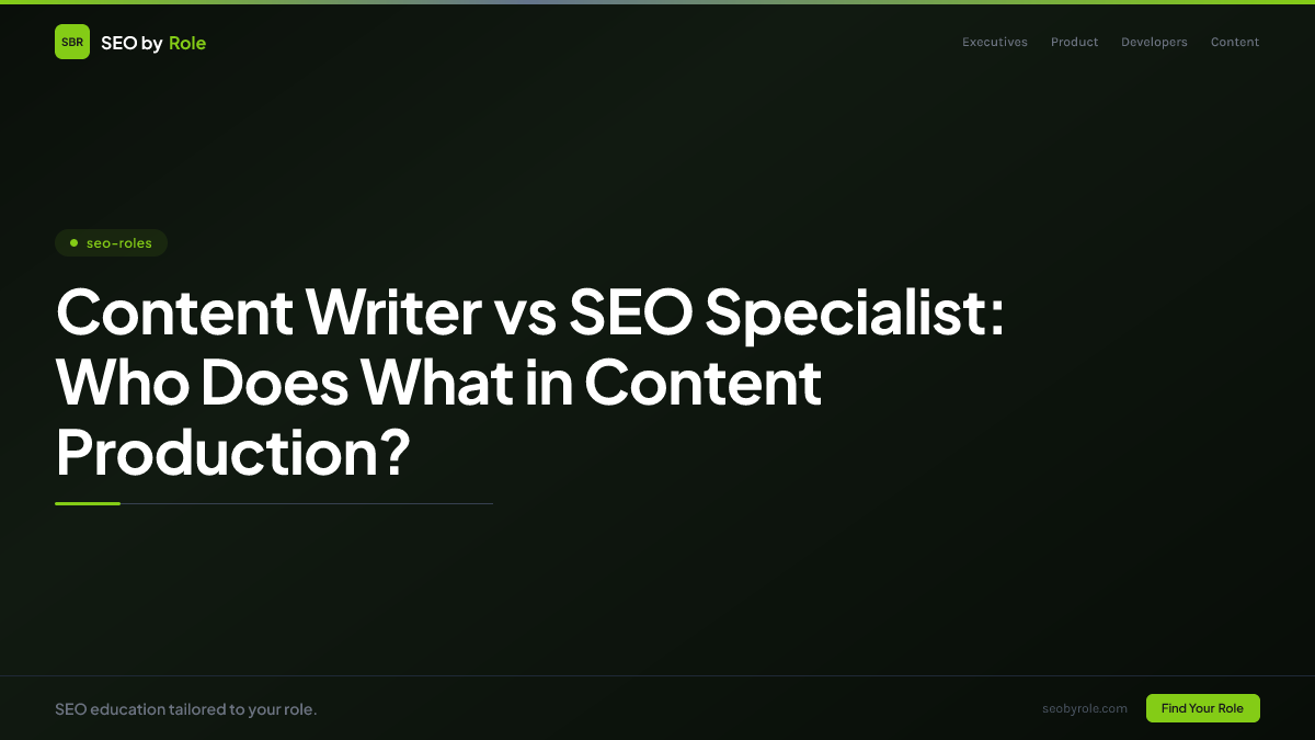 : Content Writer vs SEO Specialist: Who Does What in Content Production?