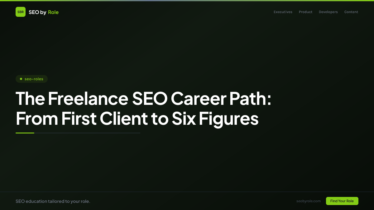 : The Freelance SEO Career Path: From First Client to Six Figures