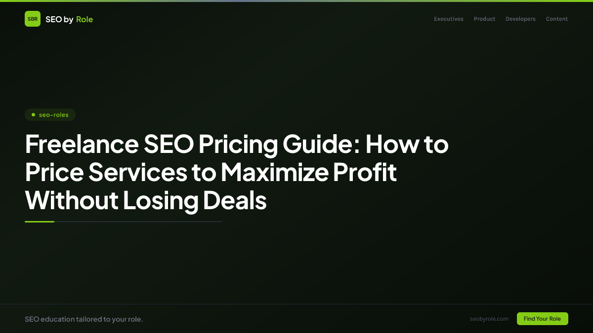 : Freelance SEO Pricing Guide: How to Price Services to Maximize Profit Without Losing Deals