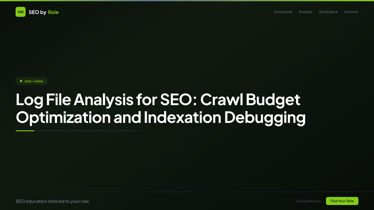 : Log File Analysis for SEO: Crawl Budget Optimization and Indexation Debugging