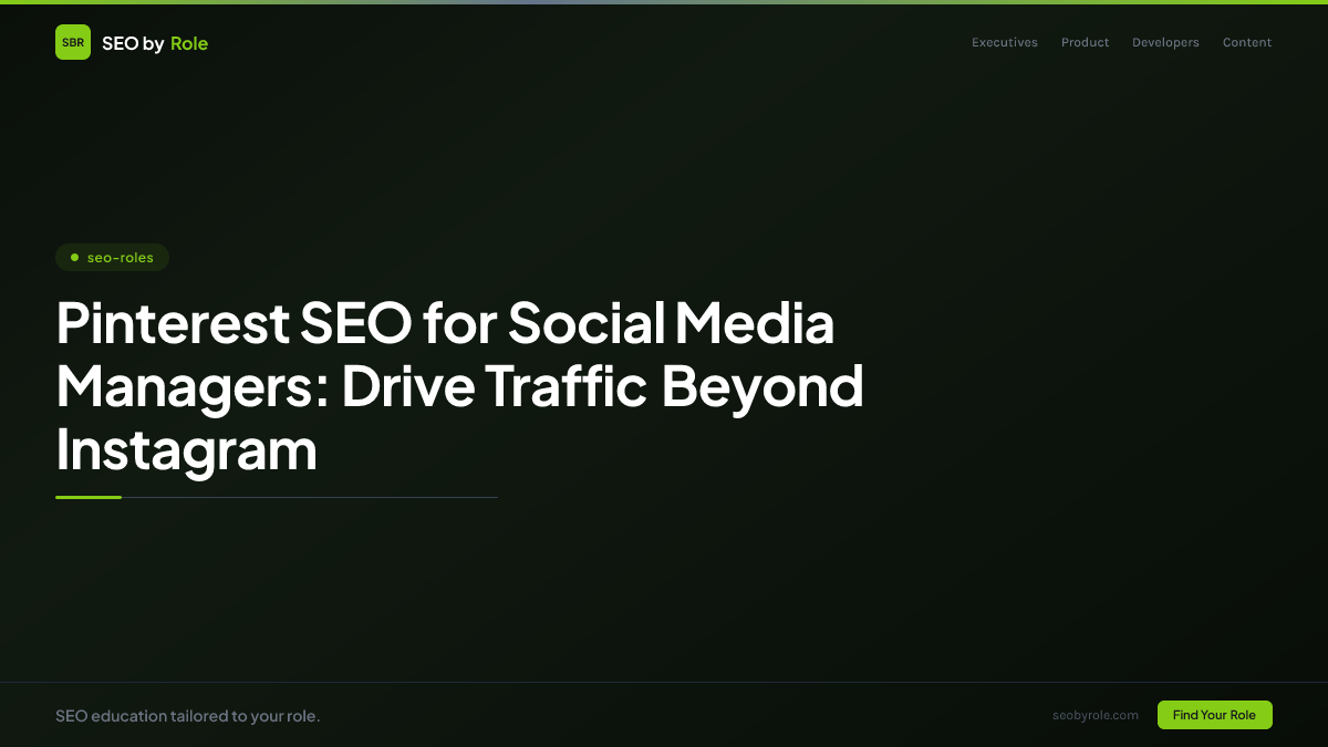 : Pinterest SEO for Social Media Managers: Drive Traffic Beyond Instagram
