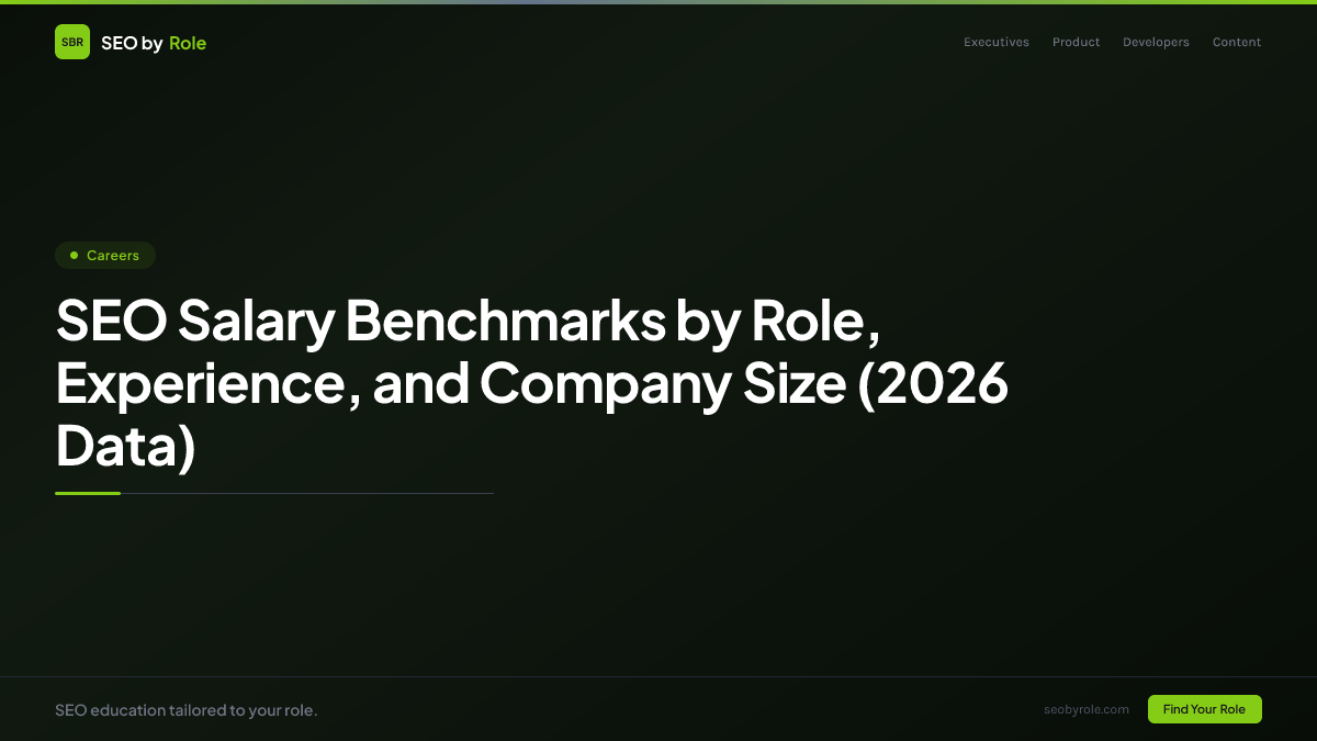: SEO Salary Benchmarks by Role, Experience, and Company Size (2026 Data)