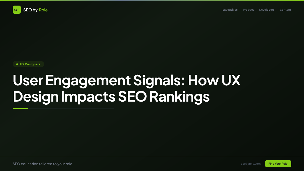 : User Engagement Signals: How UX Design Impacts SEO Rankings
