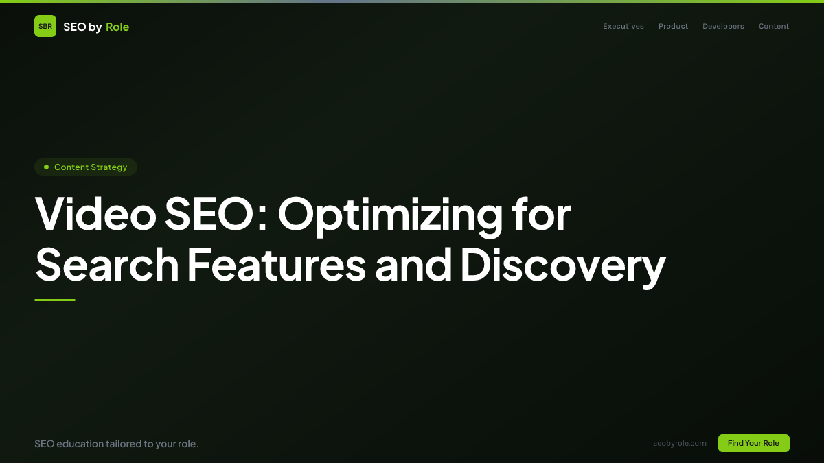 : Video SEO: Optimizing for Search Features and Discovery